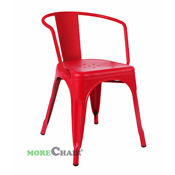 Ghế Tolix có tay TL-02 màu đỏ