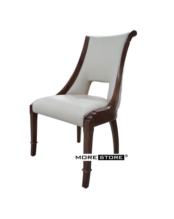  Ghế ăn gỗ tần bì bọc da tân cổ điển